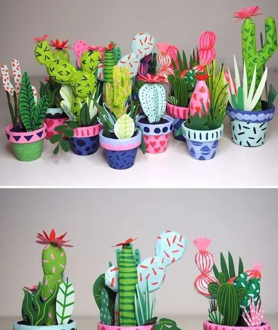 真正的懒人盆栽,不用任何管理也能花开常在!DIY纸艺手工附教程