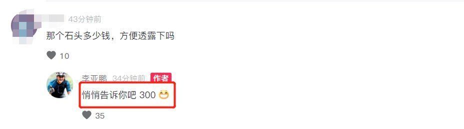 石头|李亚鹏花三百块买石头，捧着石头倒着走路，打扮朴素衣服全是褶皱