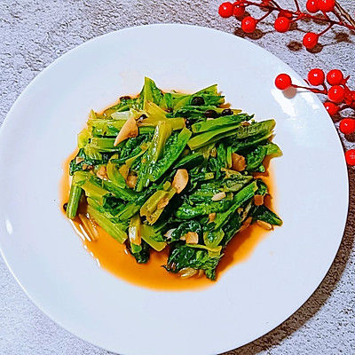 麦菜|蒜蓉豆豉油麦菜