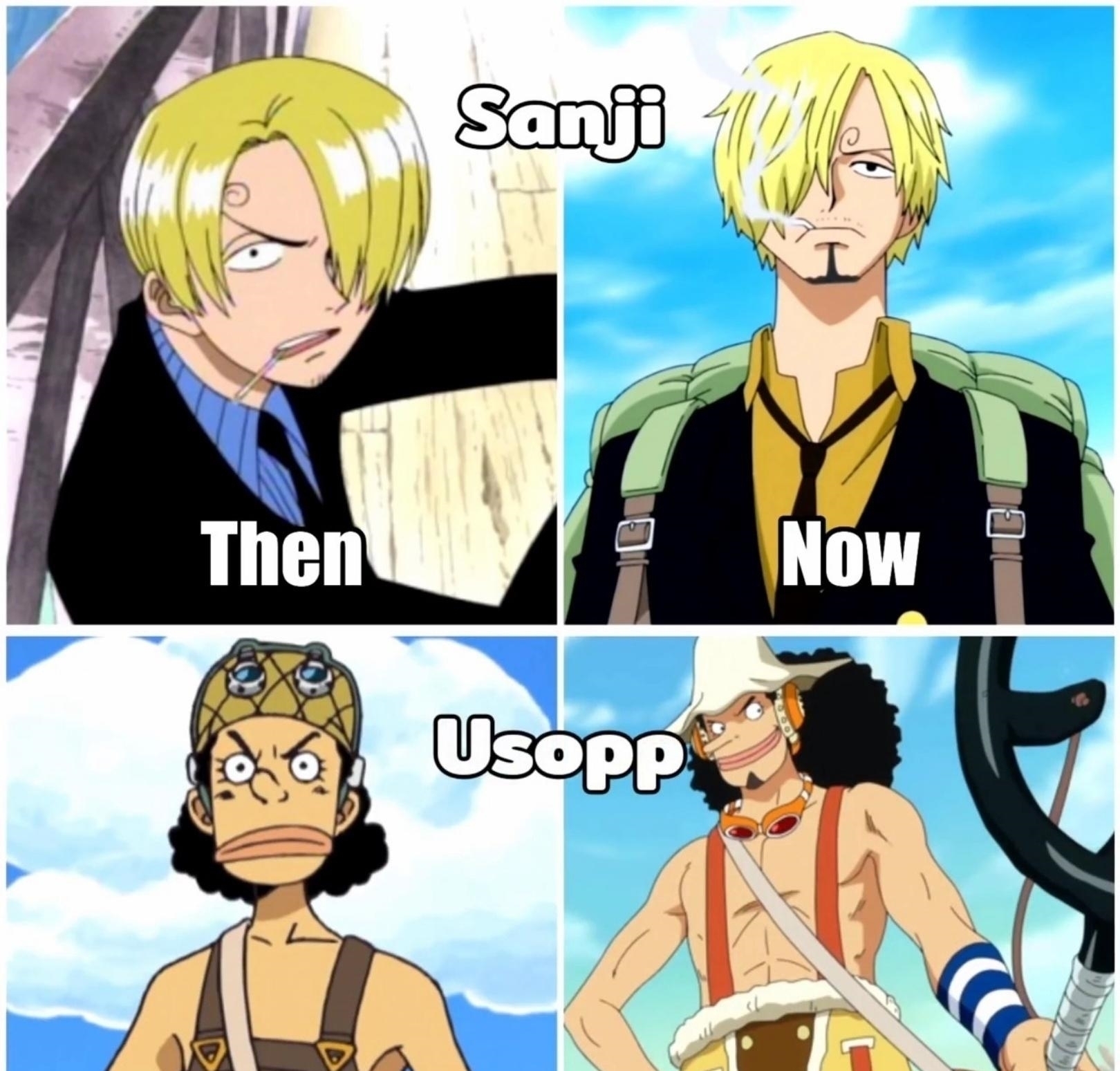 乌索普|《海贼王》角色画风变化,路飞变得强壮,索隆越来越帅