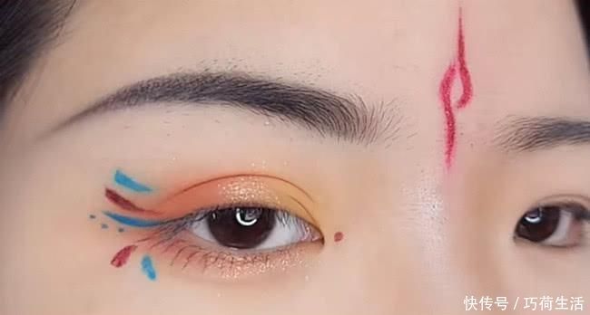 哪吒|汉服眼妆有多好看人鱼姬还挺华丽,看到最后难不成是哪吒同款