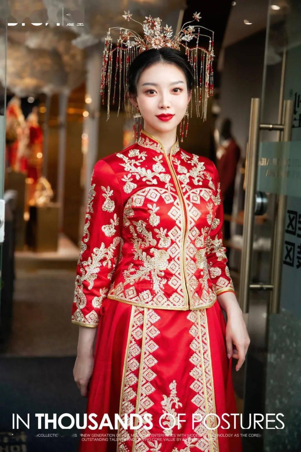 最新简约新娘造型白纱+中式，闪闪的仙女梦~