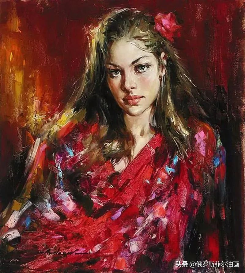 赏读&奔放美艳,活力无限~俄罗斯画家安德鲁的油画作品赏读
