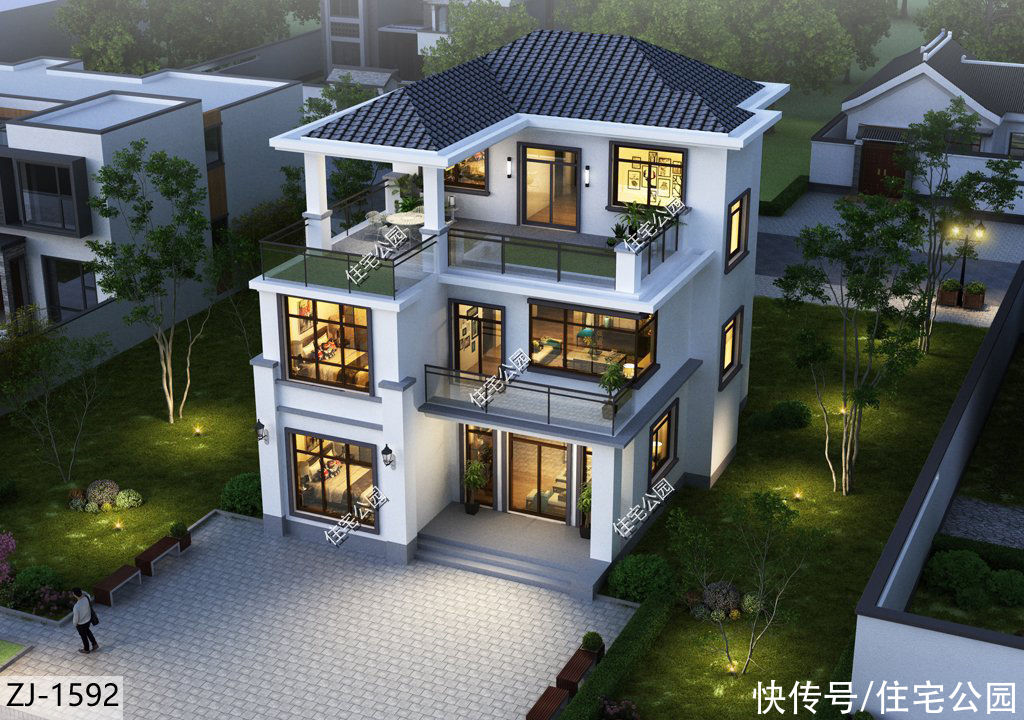 卫生间|农村建房，面子一定要过得去，10×13米三层别墅，建出来人人都爱