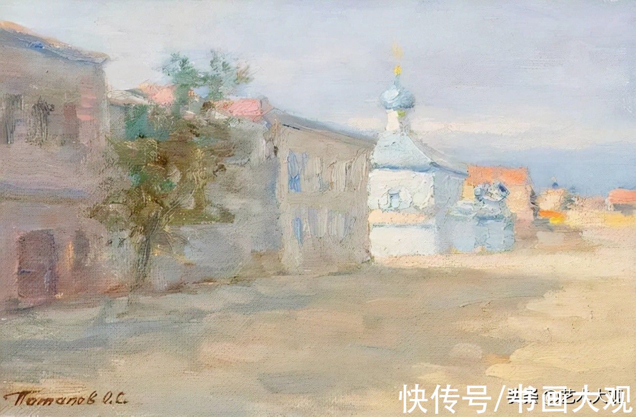 习作&阳光明媚的风景油画写生习作