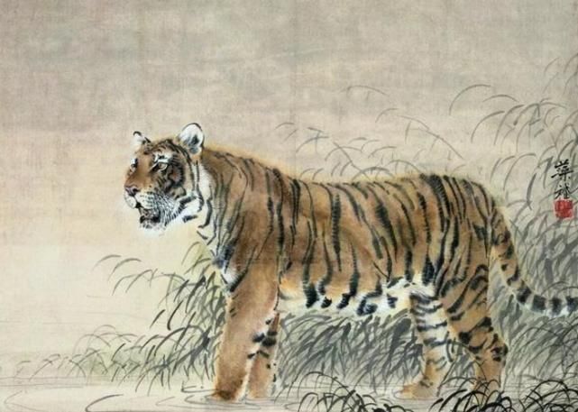 只老虎|他画一只瑟瑟发抖的老虎,却成千古名画放大20倍看看旁边是啥