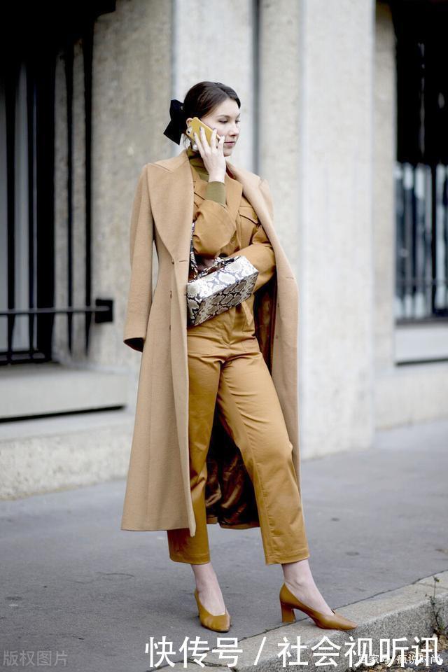 “卡其色大衣”怎么穿出时髦范时尚达人教你这样穿,更显高级范