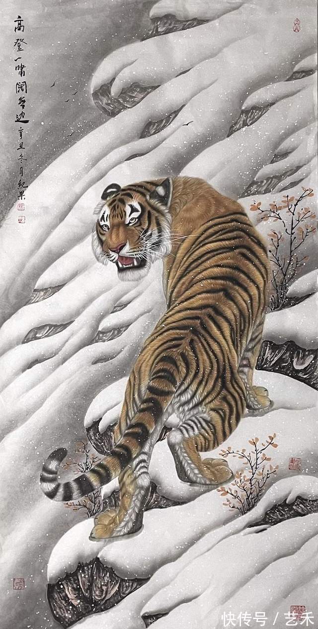 罗素!著名实力派画家纪果作品《王者雄风》罗素国际拍卖圆满成功