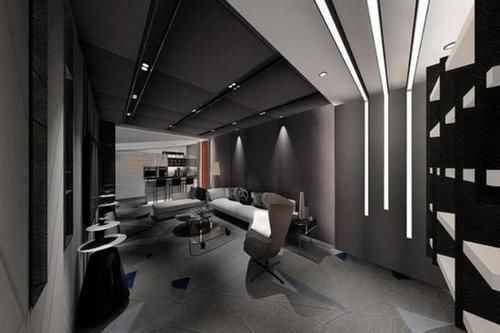 高奢风|956平精品别墅空间，张力线条造型剪裁，黑白搭配现代高奢风