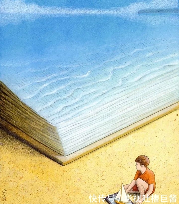 互联网时代&14幅讽刺插画,直指丧失阅读能力的现代人,你今天读书了吗?