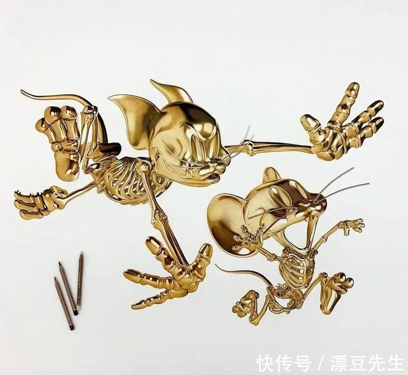 奢华|他画出超级“奢华”的素描画，质感像黄金雕塑一样，引发不小争议