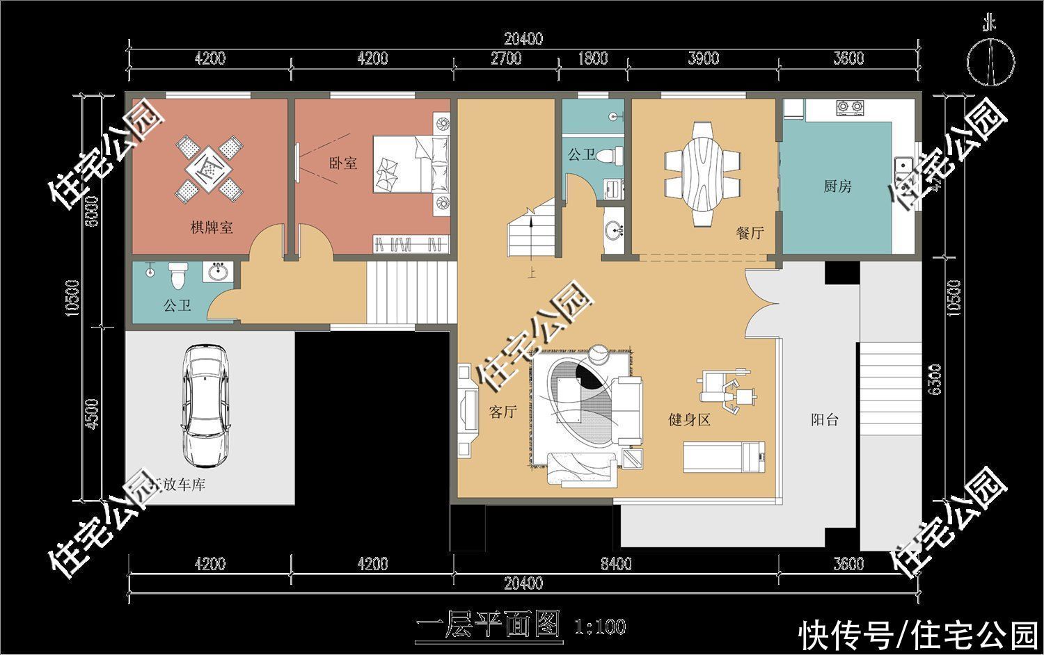 平面|分享10套带落地窗的别墅图,农村房子这么建,谁还稀罕去城里?