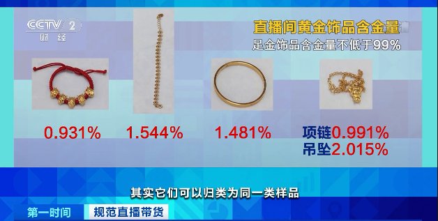 惊呆了！主播高调卖假冒珠宝，直呼“假一赔命”！金手链里只有1%黄金…