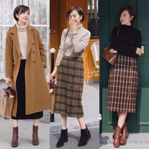 半身裙 温婉贤淑的成熟女人穿搭!毛衣+裙子,讲求的是舒适自然