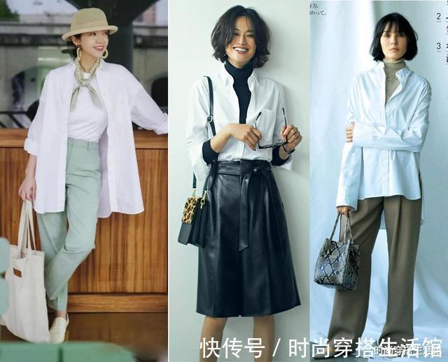 百褶裙|白衬衫这样穿太好看了吧,简约大方又气质,普通人也能驾驭