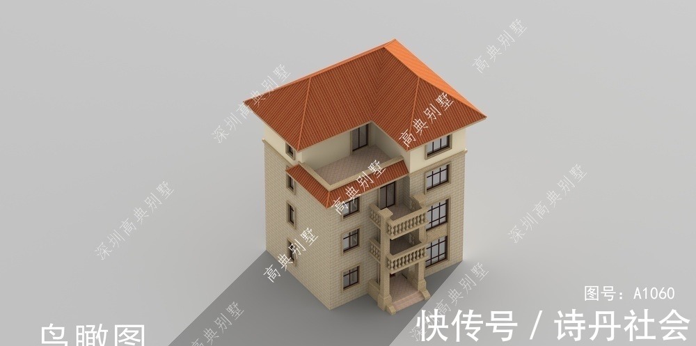 这款四层欧式别墅，外观时尚简约，百看不厌。