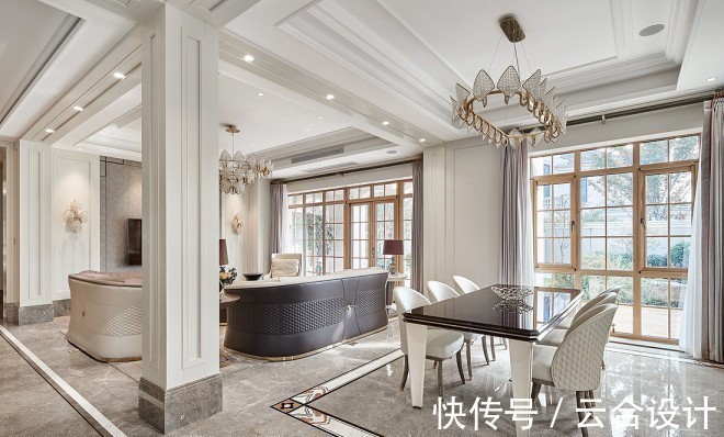 大理石|600㎡豪宅别墅,装修出来的轻奢风有多牛?