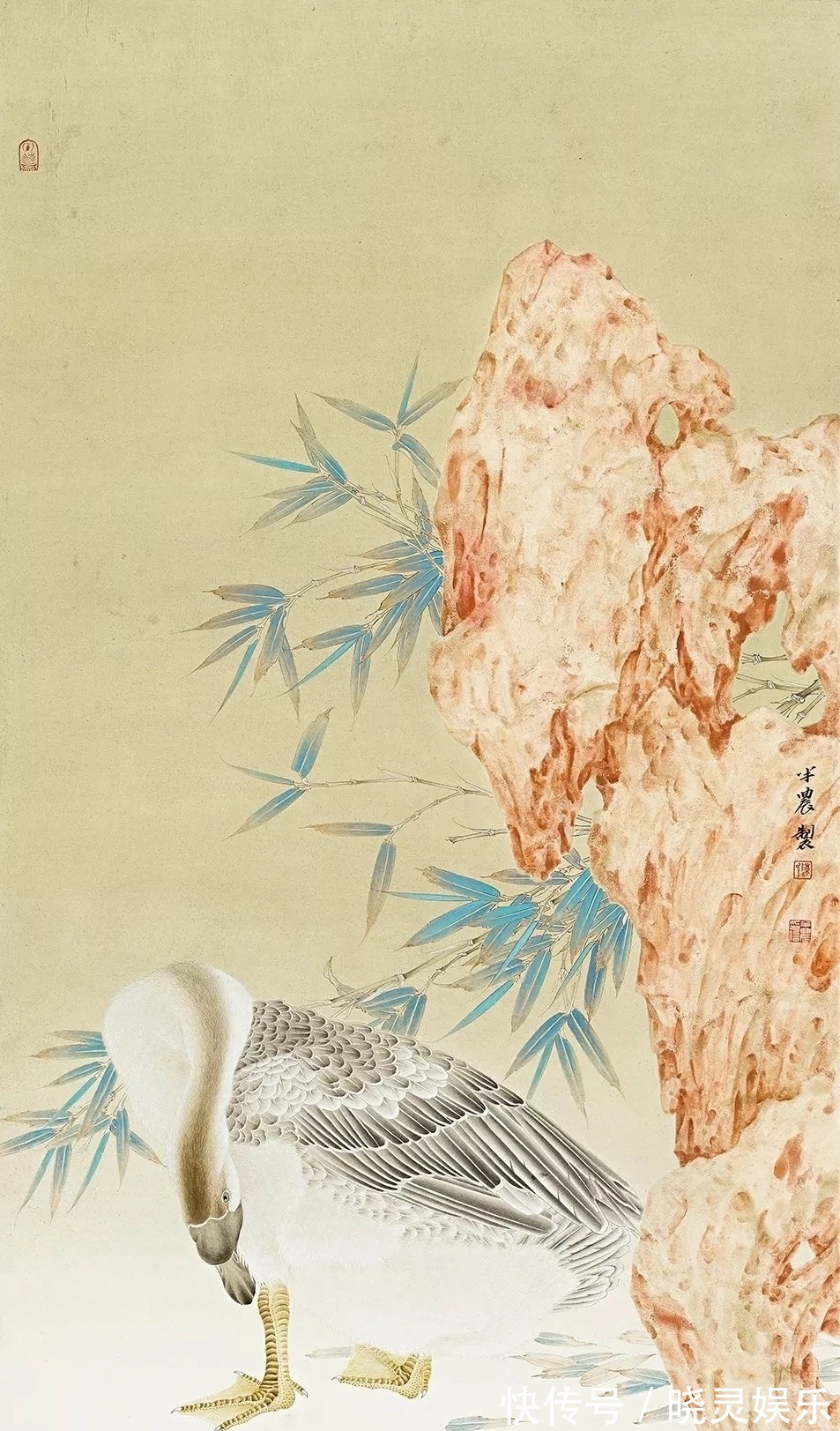 花鸟画$陈建强的花鸟画造境唯美,引人踏入清雅之境