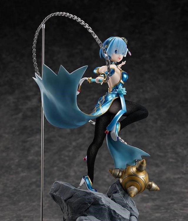 蕾姆|標價破千的蕾姆新旗袍手辦官圖 追求真實材質的黑絲變成了毛褲