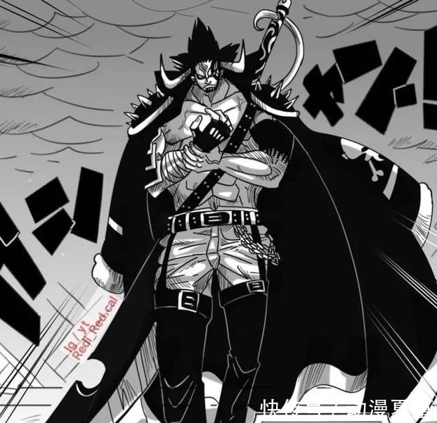 海米|海贼王:国外粉丝画出凯多儿子容貌!赏金超16亿,气场比卡二还猛