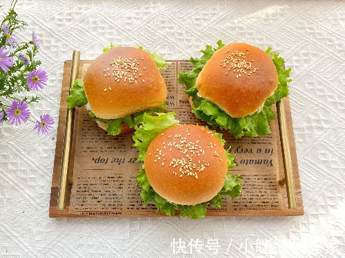 手把手教你1次发酵的基础汉堡胚,好吃方便又好做,馅料随心加