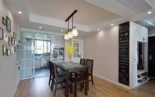 美式|118㎡简约美式三室两厅，浴霸灯还可以这样装，太聪明了！