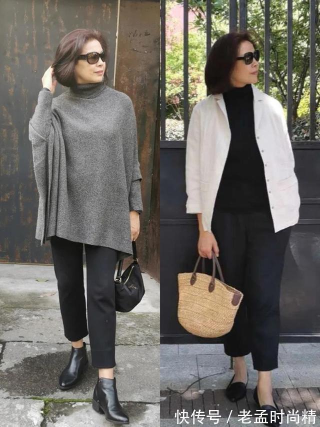 直筒|60岁女人要拒绝“大妈式”穿搭!学学“大龄姐姐”这样搭,更时髦