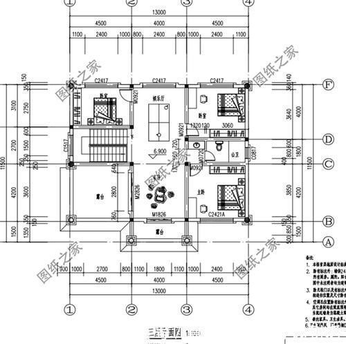 别墅|二层半建房图纸设计图，简单又好看，村里人看了都喜欢