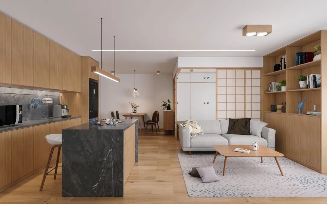 简约|100㎡简约原木风,大白墙+原木质,让空间简约舒适