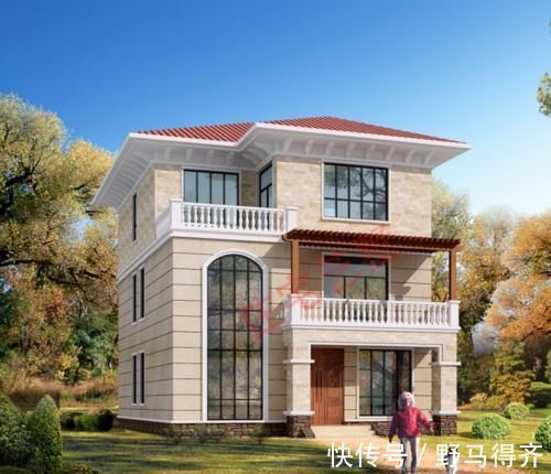 图纸|老妈选了2套农村自建房三层别墅图纸，造价只要25万，哪套好看