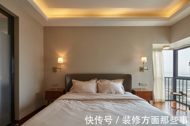 卧室|168平混搭风四居室，客厅以色调勾勒出一个恰如其分的蓝调区域