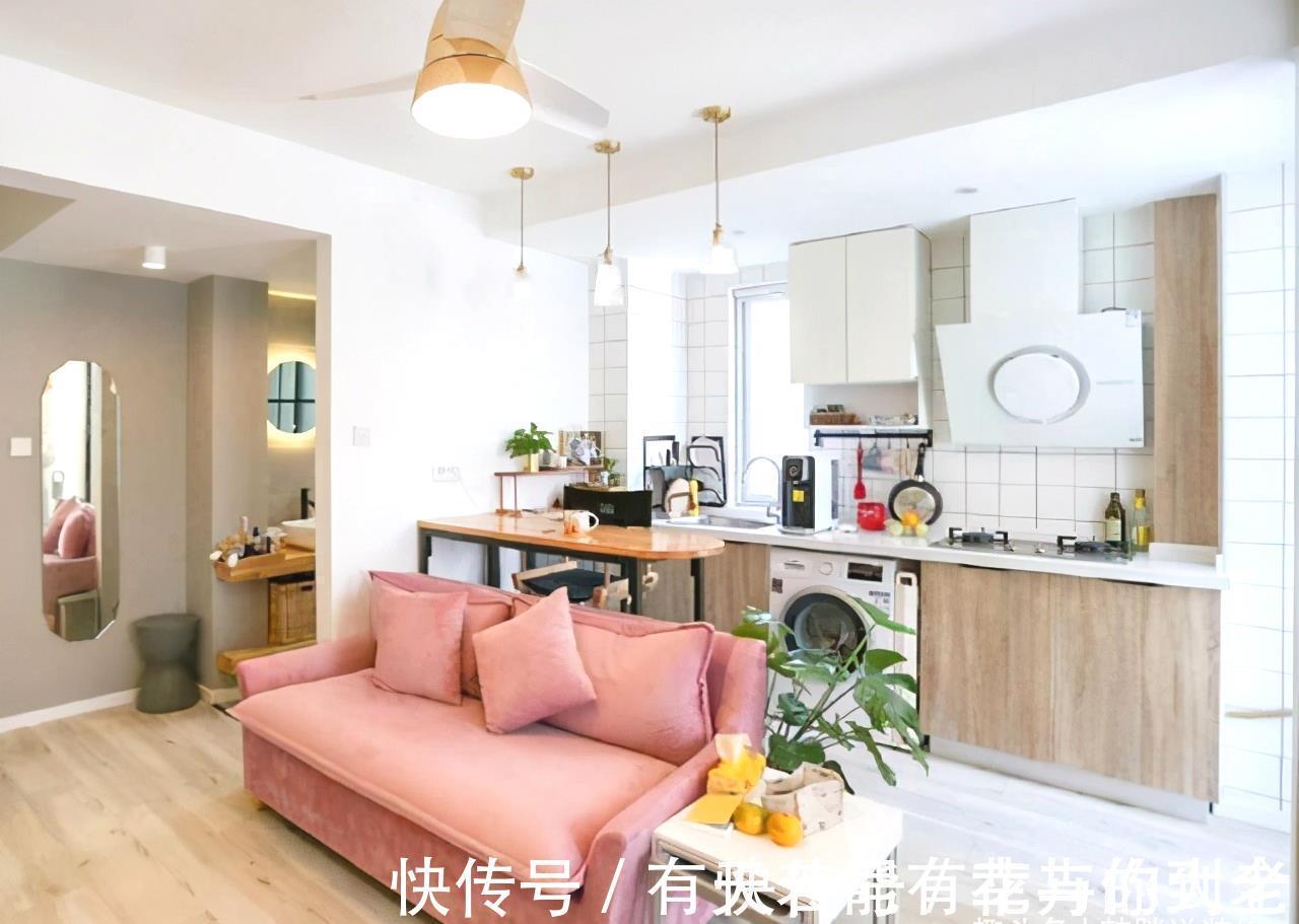 洗衣机|32岁买了第一套房子，45㎡单身公寓，麻雀虽小五脏俱全，知足了