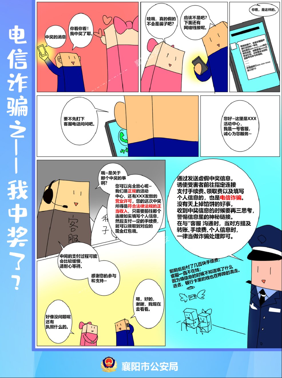 电信诈骗套路多 漫画学习防上当|反诈课堂 | a4569