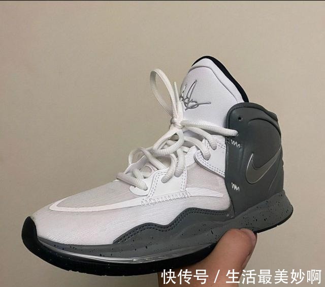 篮球鞋 欧文8代高清大图曝光!迷彩配色拯救颜值,中底变薄实战利器!