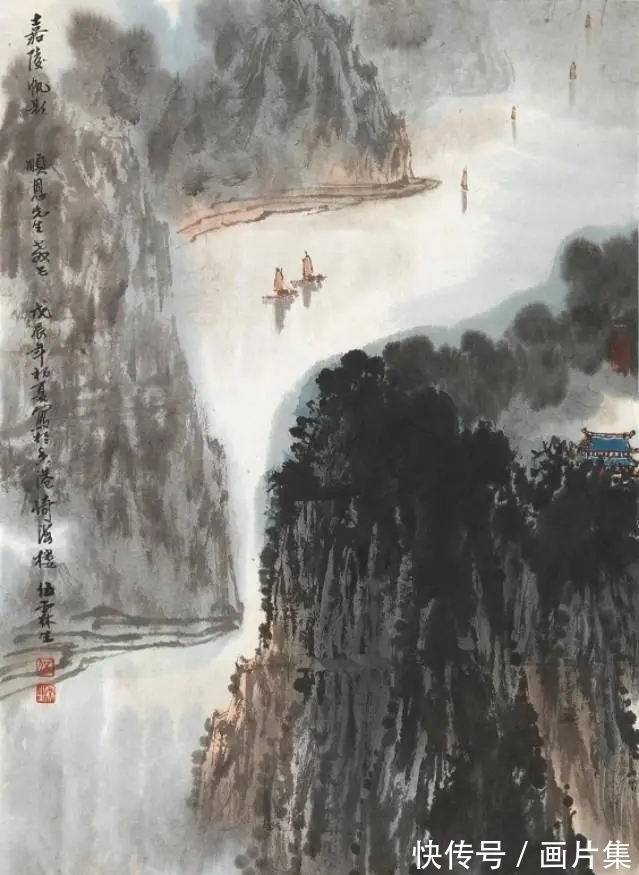 金陵画派$他跟随山水画大师傅抱石习画二十年,为傅派山水第一传人