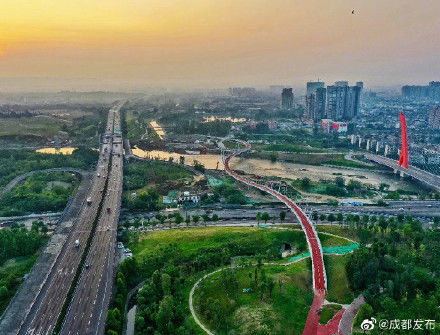 成都環城生態公園錦江橋獲世界人行橋獎 中國熱點