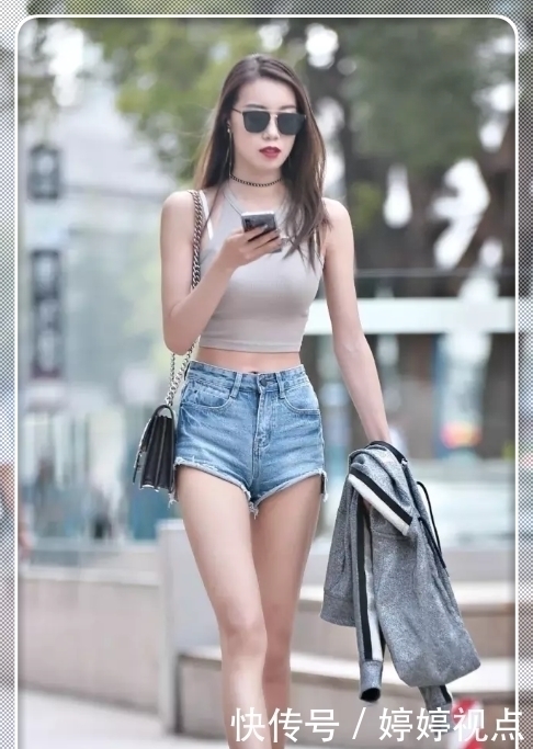 时尚穿搭背心搭配短裤,小姐姐完美驾驭时尚,网友小清新