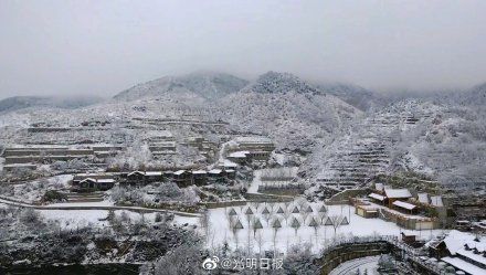 雪后济南九如山好美