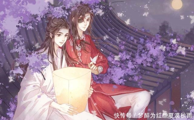 《天官赐福》谢怜的生日到了，画师的贺图好美，花花的惊喜是啥