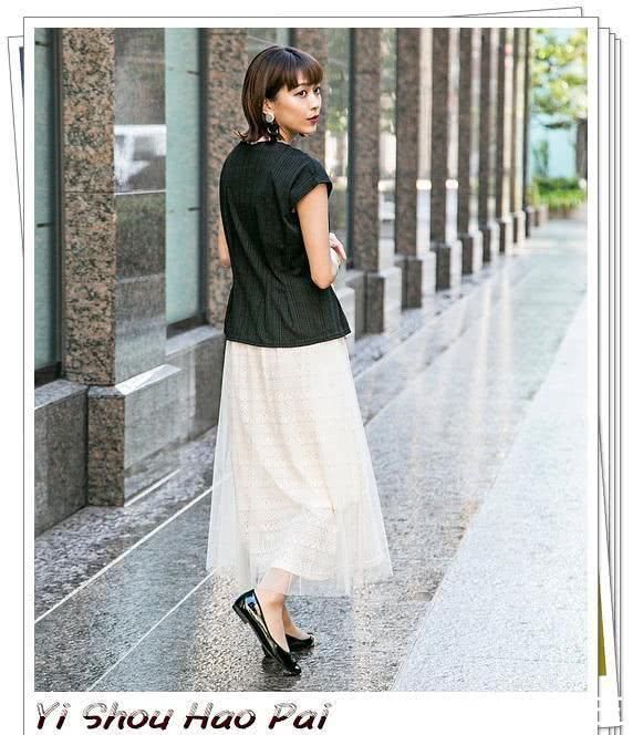 鞋子|夏季网纱裙的日系流行穿搭示范,看日本女人怎么给它配上衣和鞋子