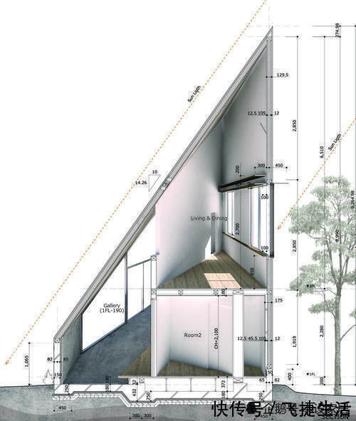 木地板|日本一位艺术家为了与母亲住在一起,盖栋88㎡斜屋,美观又实用,晒晒