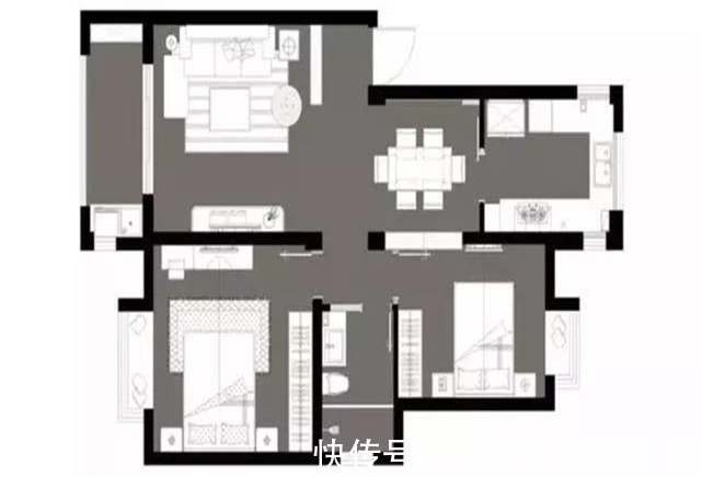 二居室|87平现代风二居室，令生活仿佛如魔方般绚丽有趣、奇幻摩登