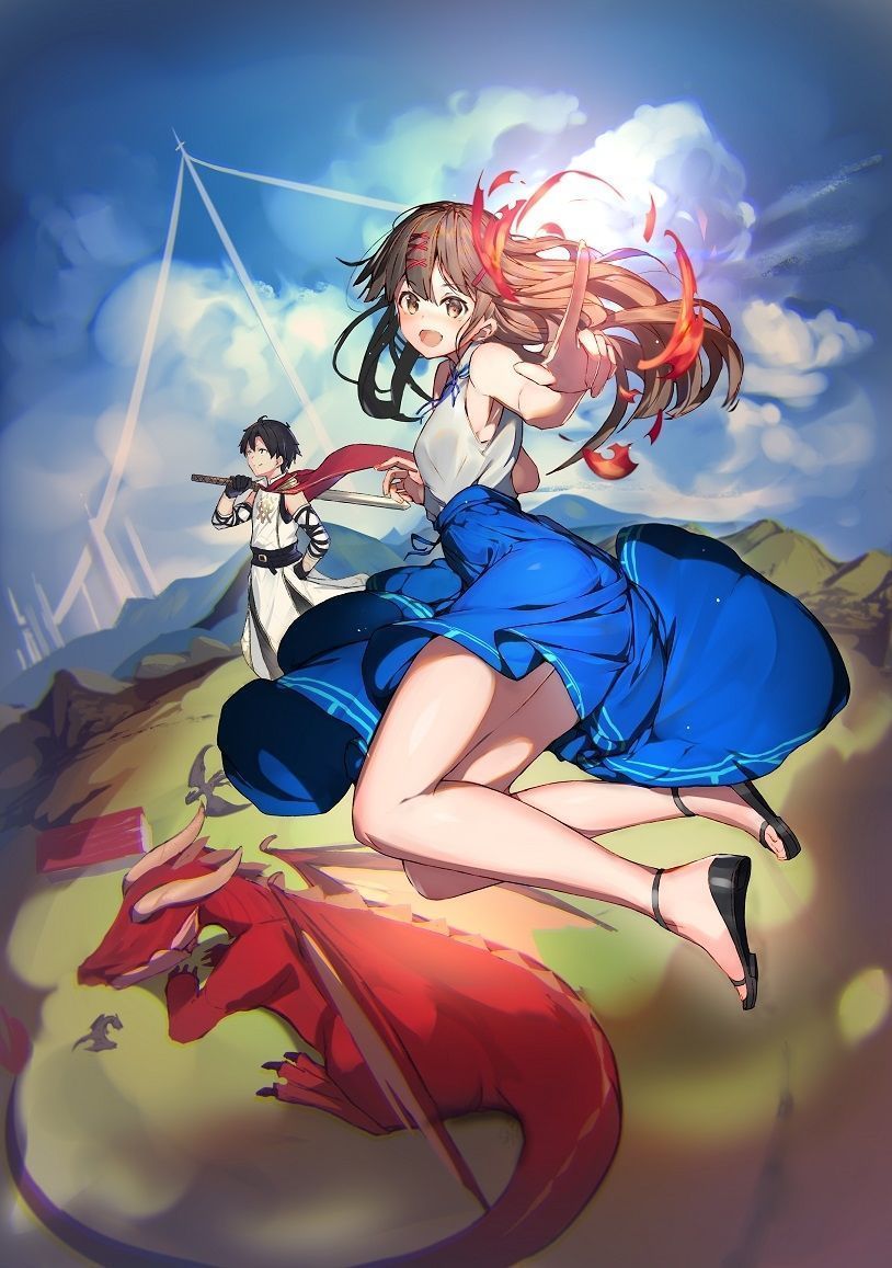 插画作品$可甜可萌的二次元少女插画,鲜明的画风光影和色彩都很漂亮