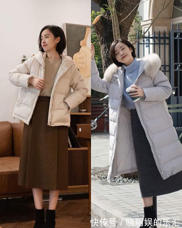 针织衫 冬天衣柜里不能没裙子,6个“过膝半身裙”搭配,教你美丽不冻人