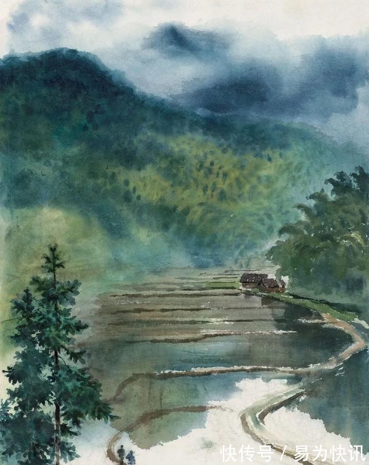 徐悲鸿!他被徐悲鸿称为“中国艺术界卓绝天才”,融入水墨意境的水彩,太美好了!