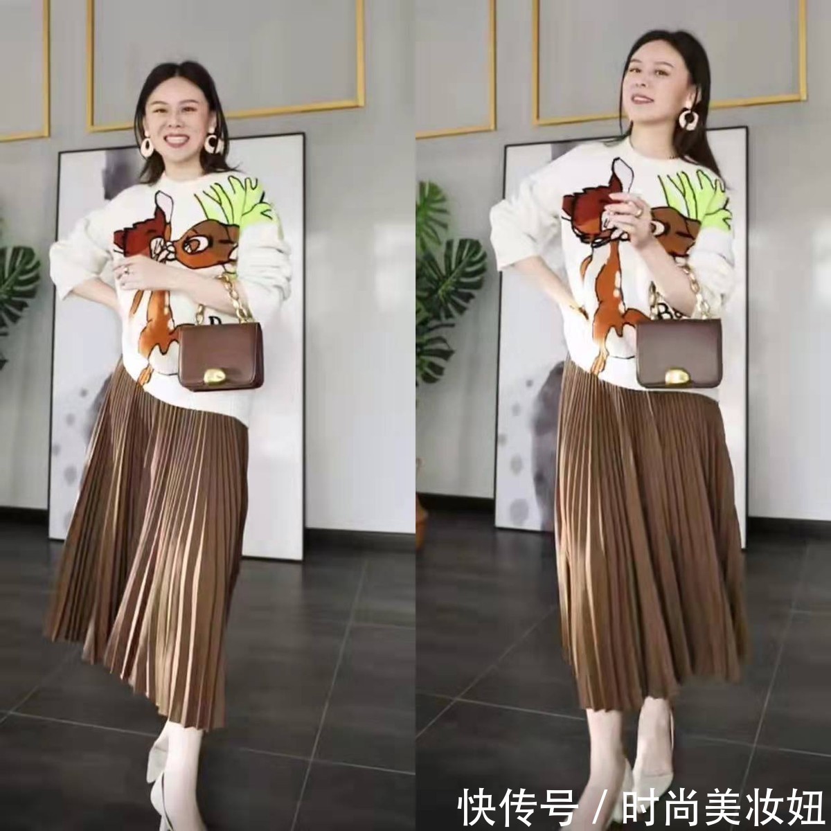 棕色|分享“棕色半身裙”的高级穿搭秘诀,实用又洋气,40岁女人都适合