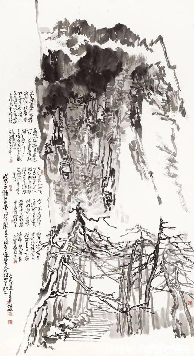 山水画!他的山水画里的大山大川大多出自于神奇的巴山蜀水