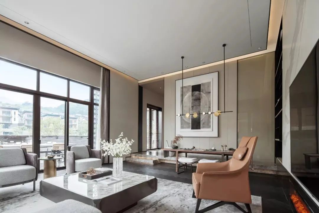 床头柜|510㎡现代别墅,低调舒适的空间,轻奢安静的气质