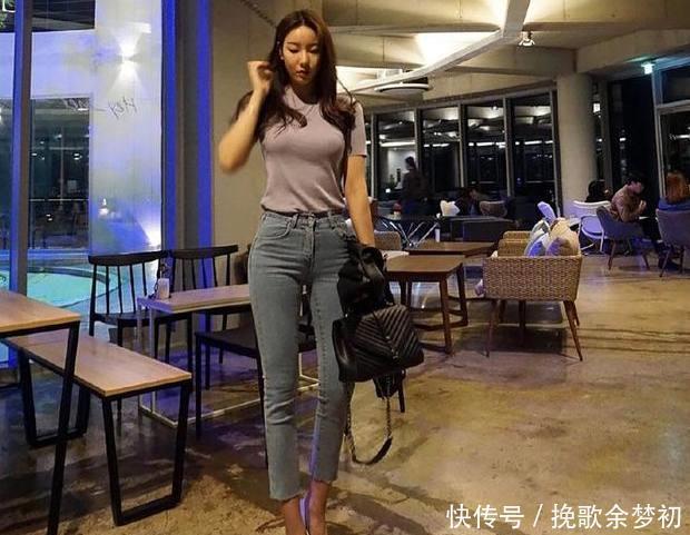 紧身牛仔裤 个性独特的牛仔裤美女,拥有迷人曲线,魅力十足!