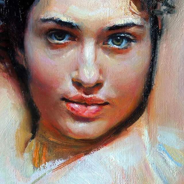 油画&他的油画,既有潇洒带劲的笔触,又有性感细腻温和的柔美